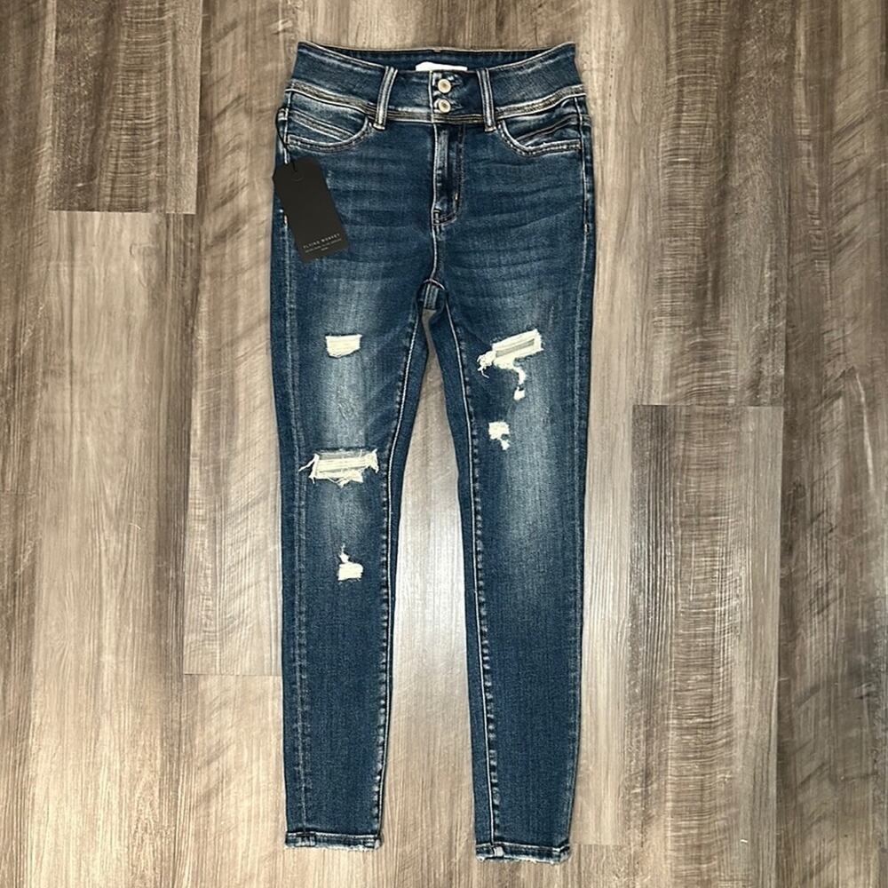 Vervet High Rise Skinny Distressed Jeans - 26